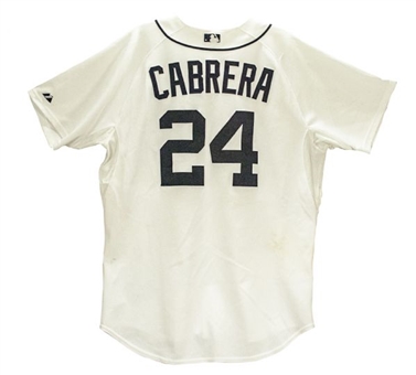 2012 Miguel Cabrera Home Detroit Tigers Game Worn HR #298 Jersey (MLB AUTH: Worn During Triple Crown & MVP Season)